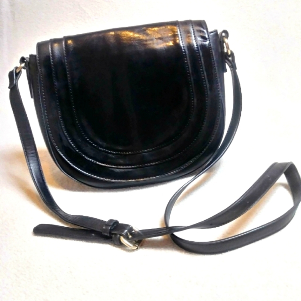 SOLE/SOCIETY Faux Leather Black Shoulder Purse